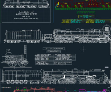 Чертеж Поезда ХХ века чертежи