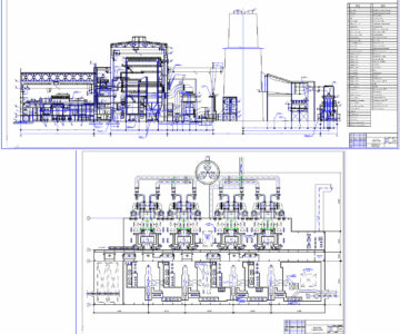 Чертеж ТЭЦ 1000 МВт с блоками 250 МВт