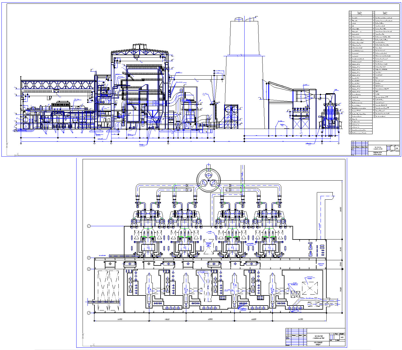 Чертеж ТЭЦ 1000 МВт с блоками 250 МВт