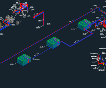 3D модель 3D схема холодоснабжения