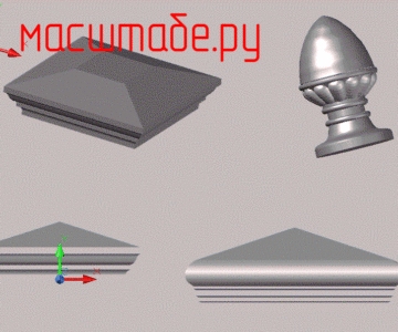 Чертеж Элементы столбов