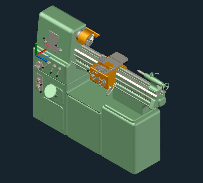 3D модель Токарный станок 3D