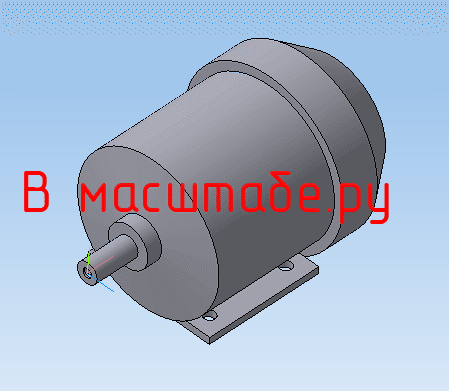 3D модель Чертеж 3D Электродвигатель АИР100S2(4,0-3000)