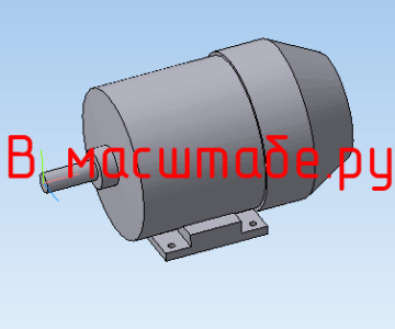 3D модель Чертеж 3D Электродвигатель АИР160S2(15-1500)