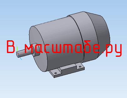 3D модель Чертеж 3D Электродвигатель АИР160S2(15-1500)