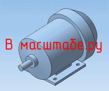 3D модель Чертеж 3D Электродвигатель АИР100L4(4-1500)