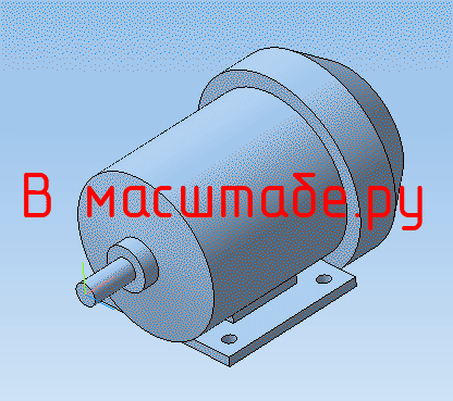 3D модель Чертеж 3D Электродвигатель АИР100L4(4-1500)