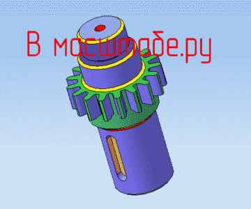 3D модель Вал-шестерня 3D