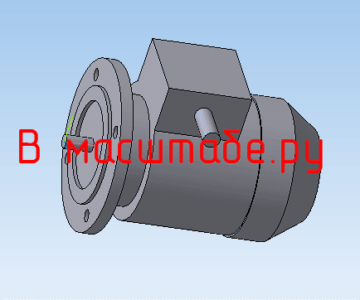 3D модель Чертеж 3D Электродвигатель АИР56А4(0.12-1500)Ф