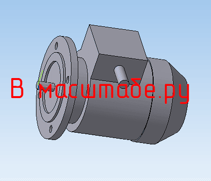 3D модель Чертеж 3D Электродвигатель АИР56А4(0.12-1500)Ф