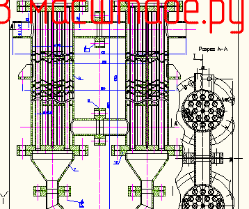 Чертеж Теплообменник СБ БГТУ