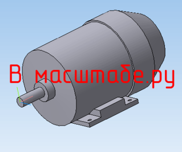3D модель Чертеж Электродвигатель АИР160М2(N=18.5 кВт)