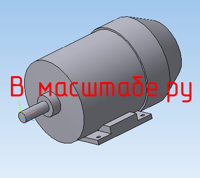 3D модель Чертеж Электродвигатель АИР160М2(N=18.5 кВт)