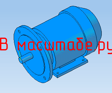 3D модель Чертеж Электродвигатель АИР132М