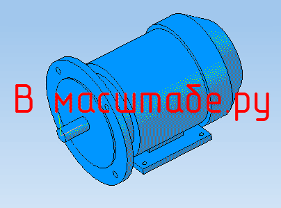 3D модель Чертеж Электродвигатель АИР132М