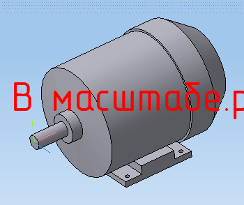 3D модель Чертеж 3D Электродвигатель АИР180S2(N=22 кВт)