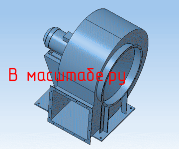 3D модель Чертеж Вентилятор ВЦ14-46-5