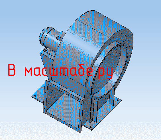 3D модель Чертеж Вентилятор ВЦ14-46-5