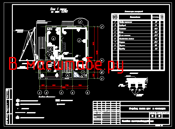 Чертеж Индивидуальный жилой дом  с мансардой (электроснабжение)