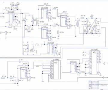 Чертеж Электрическая схема измерительной цепи