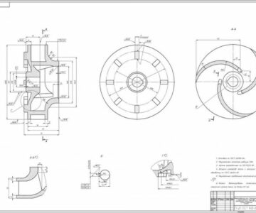 Чертеж Колесо насоса