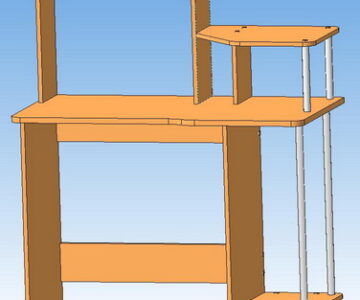 3D модель Cтол компьютерный