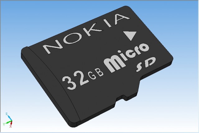 3D модель Модель флешки micro SD 32Gb