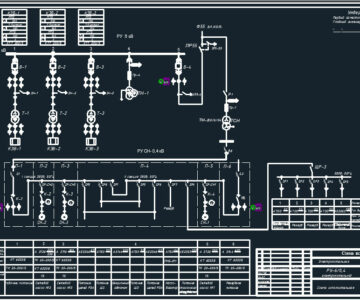 Чертеж Схема электрокотельной 6 кВ