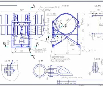 Чертеж Установка спасательных плотов