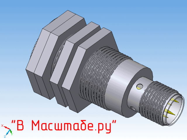 3D модель Индуктивный датчик 3D Модель