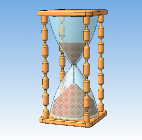 3D модель Песочные часы модель трехмерная