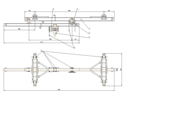Чертеж Кран-балка подвесного типа