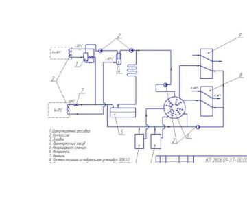 Чертеж Холодильная аммиачная установка