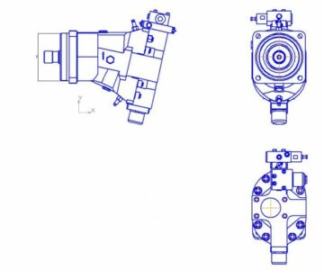 Чертеж 313 серия. Гидронасос регулируемый