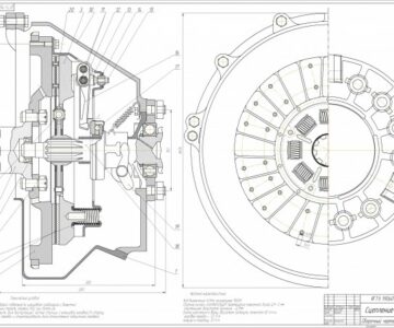 Чертеж Сборочный чертеж сцепления