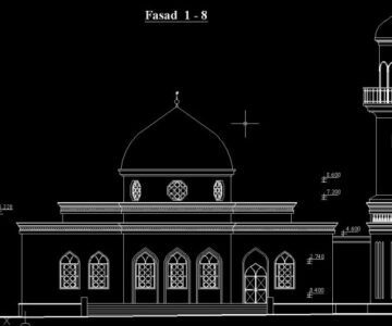 Чертеж Мечеть в Азербайджане