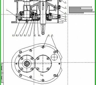 Чертеж Редуктор с вертикальными валами