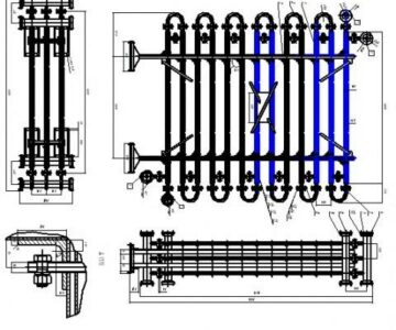Чертеж Теплообменник труба в трубе без спецификации