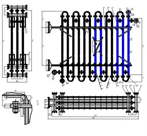 Чертеж Теплообменник труба в трубе без спецификации