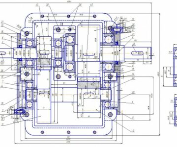 Чертеж Редуктор вид сверху
