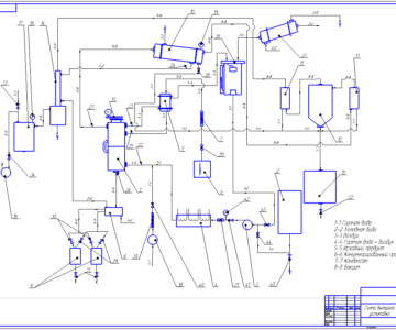 Чертеж Схема выпарной установки
