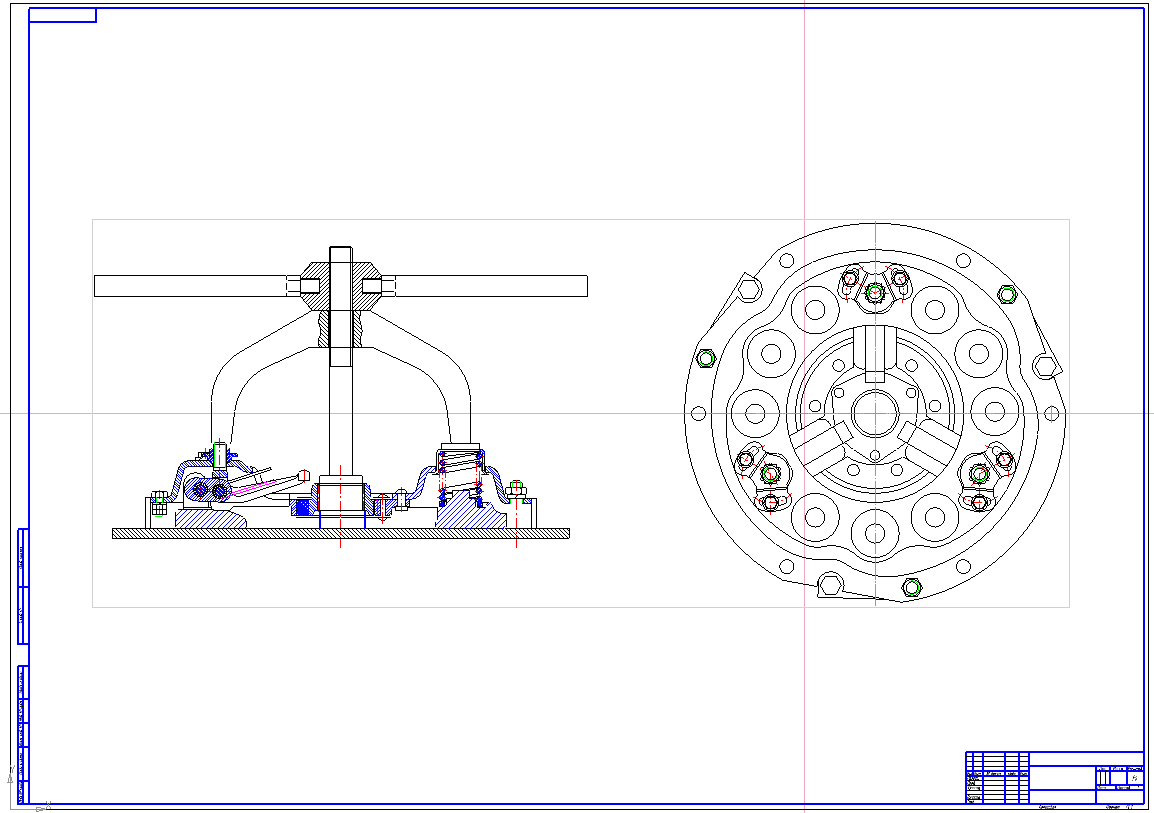 Чертеж корзина сцепления Д- 260