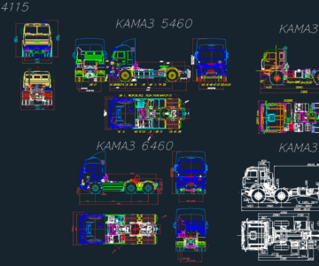 Чертеж КамАЗ (54115, 5460, 6460, 44108, 63501)