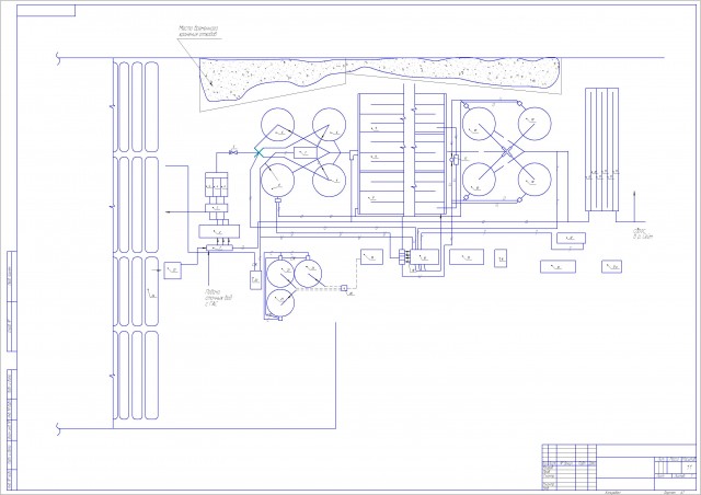Чертеж Схема механической очистки сточных вод