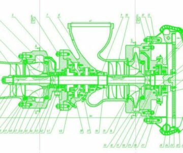 Чертеж турбо насосный агрегат ЖРД