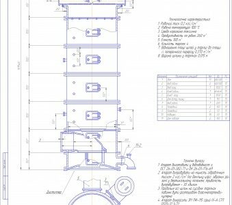 Чертеж Теплообменник дистилляции Д3200