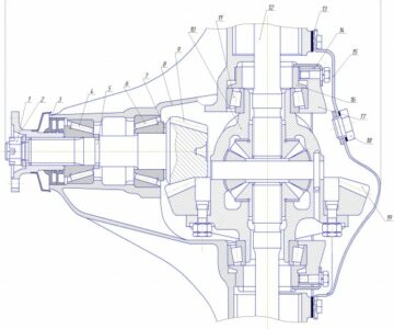 Чертеж главная передача автомобиля ГАЗ-33021