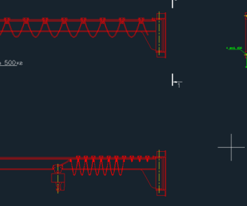Чертеж кран консольный г/п 500кг