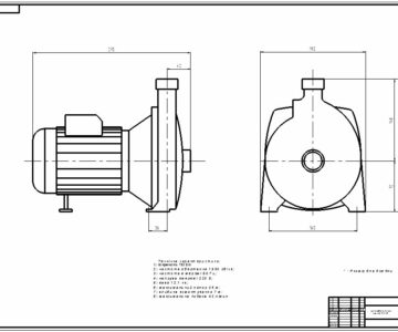 Чертеж Насос центробежный CPM 158