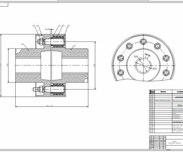 Чертеж Муфта МУВП d250/135/65/56